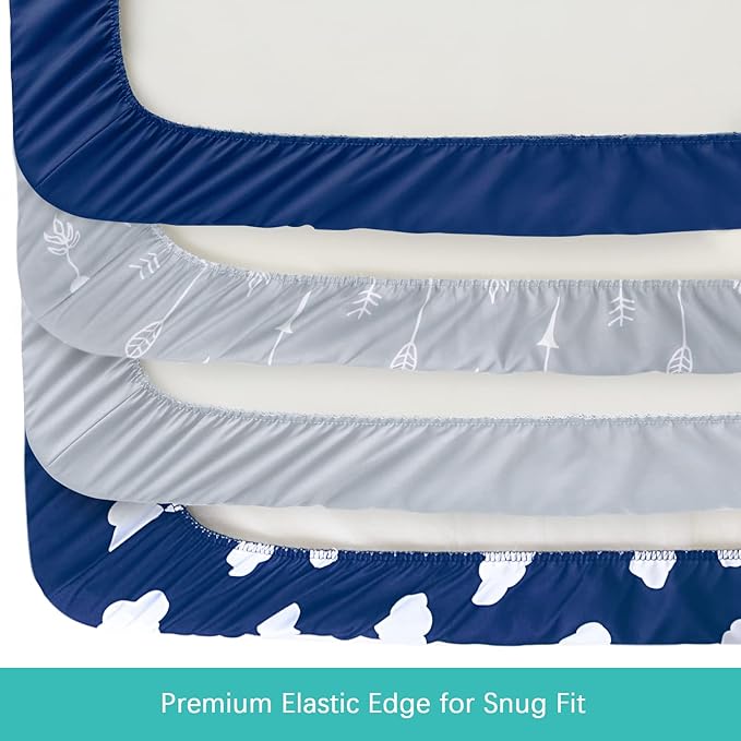 Changing Pad Cover, Diaper Changing Pad Covers 4 Pack, Fitted Baby Changing - Image 3