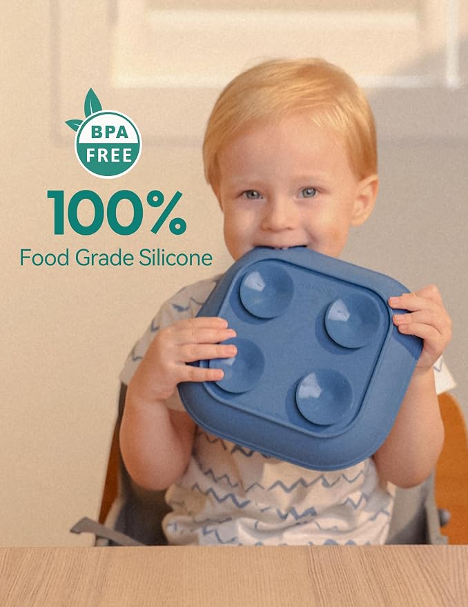 BABELIO Suction Plates for Baby and Toddler, 100% Food Grade Silicone, BPA Free - Image 2