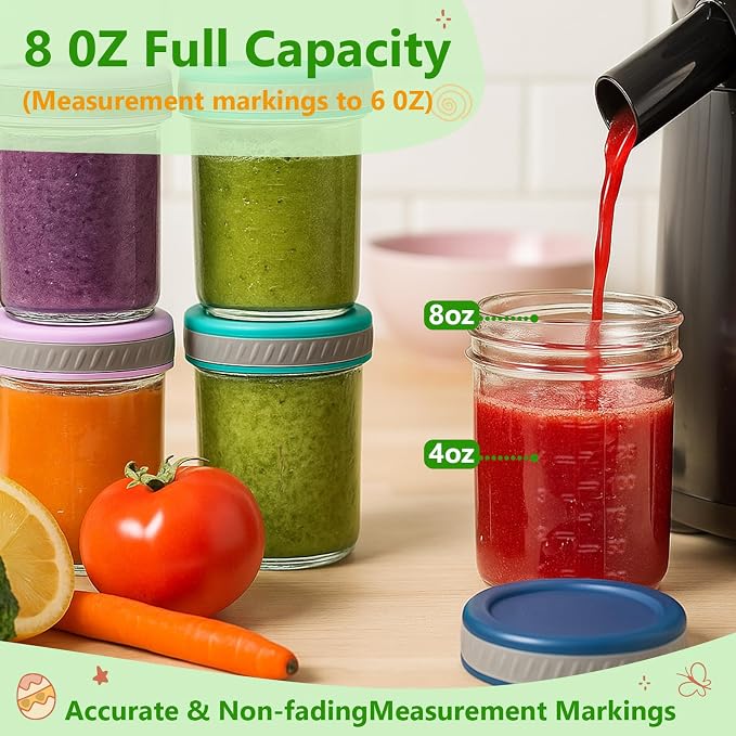 Glass Food Storage Jars with Lids – Baby Food, Breast Milk, Reusable Containers - Image 3