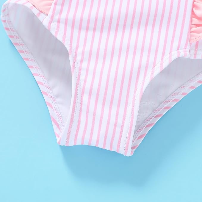 Newborn Baby Girl Ruffle Swimsuit Infant Toddler One Piece Floral Bikini Beach - Image 7
