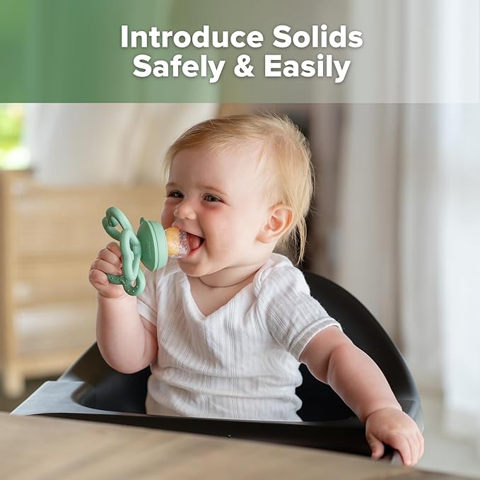 Haakaa Clover Baby Fruit Feeder Teether & Mini Freezer Nibble Tray – BPA-Free - Image 2