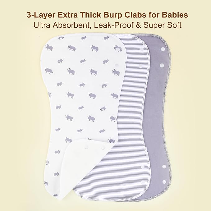 2-in-1 Burp Cloths and Baby Bibs - Image 2