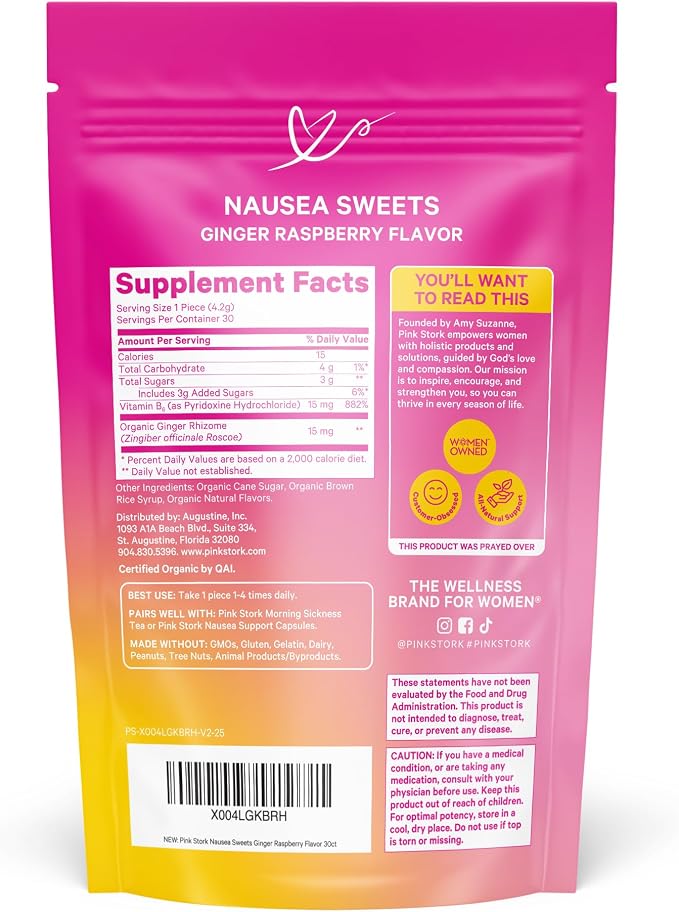 Pink Stork Organic Ginger Raspberry Sweets - Image 8