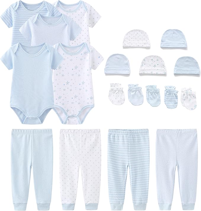 Chamie Newborn Baby Cute Design Bodysuit Short Sleeve One-Piece Baby Clothes by Chamie