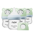 Natural Glass Baby Bottle for Breastfeeding Babies, 3oz Newborn Anti-Colic Baby by yanyoyo