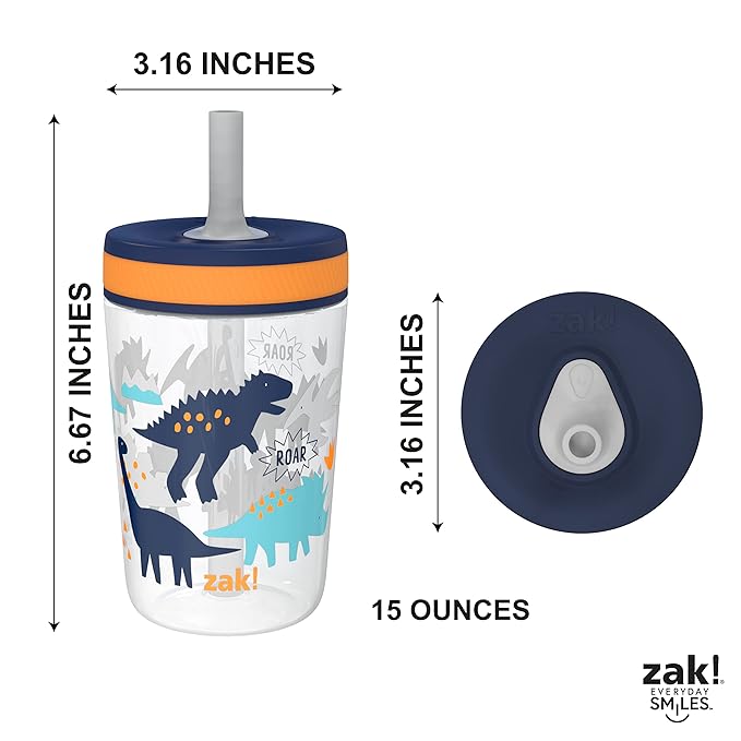 Zak Designs Kelso Toddler Cups For Travel or At Home, 15oz 2-Pack Durable - Image 8