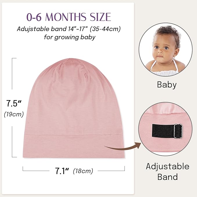 OLESILK Silk Baby Bonnet for 0-6 Months - Image 5