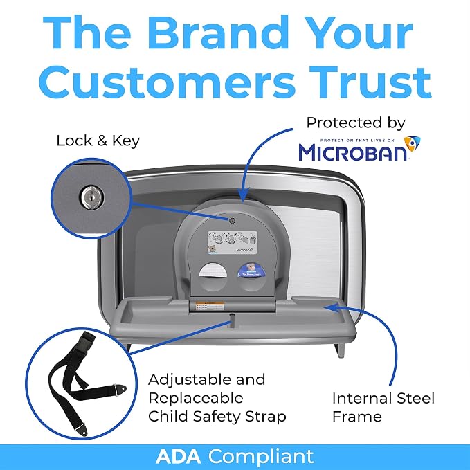 Koala Kare Baby Changing Station Horizontal Surface-Mounted, Model KB310-SSWM - Image 8