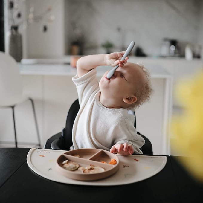 mushie Silicone Baby Feeding Spoons | 2 Pack - Image 3