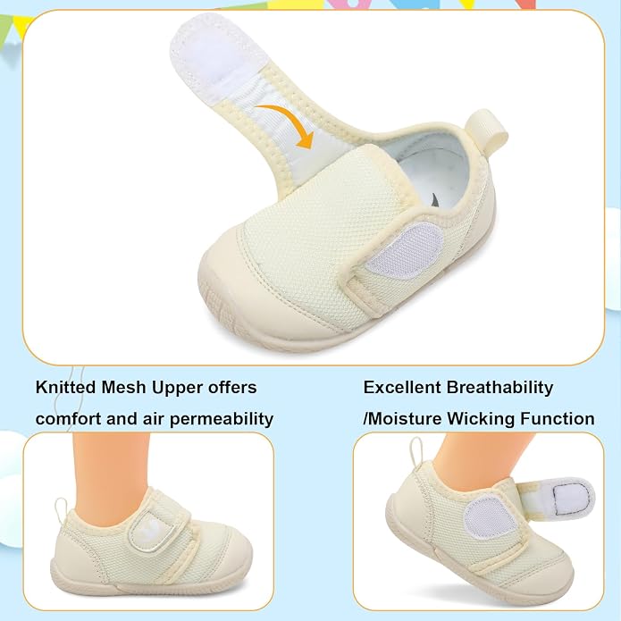 FEETCITY Baby First Walking Shoes Boys Girls Infant Sneakers Crib Shoes - Image 2