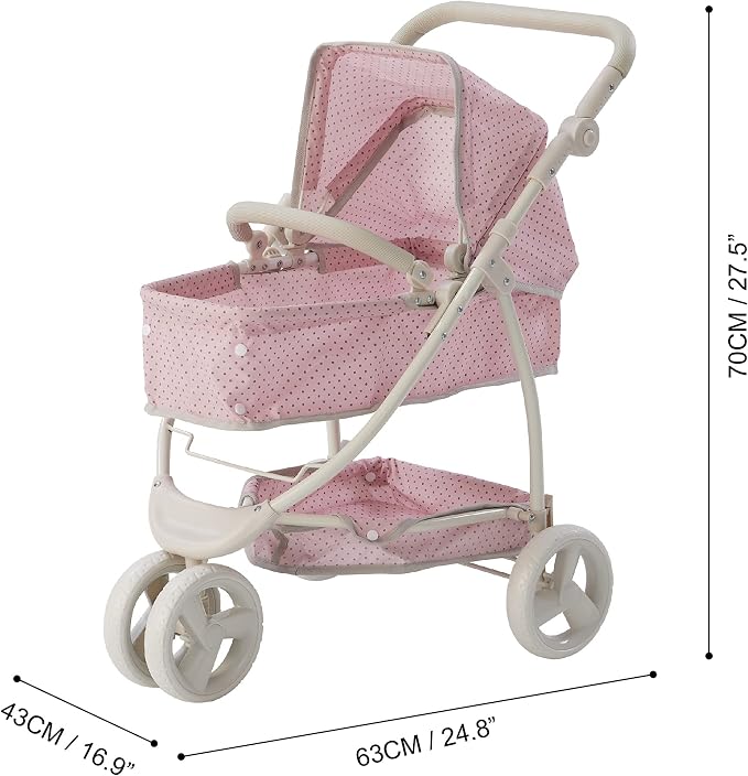 Olivia's Little World 2-in-1 Convertible Baby Doll Stroller - Image 5