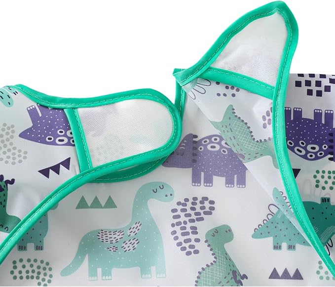 Sleeved Bib, 5 Pack, Waterproof Shirt Bibs - Image 8