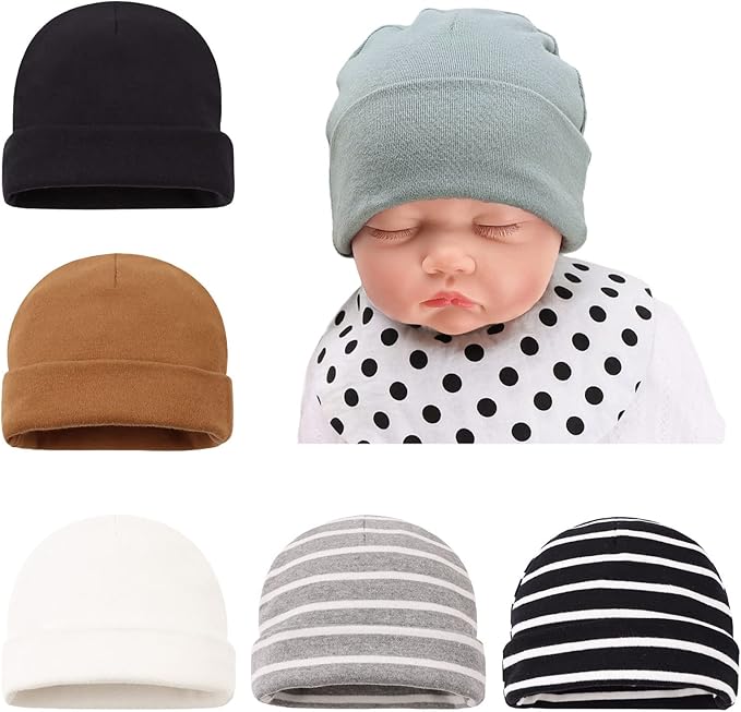 Bamery Cotton Baby Girl Hat Preemie Boys Beanie Newborn Hospital Hats Winter by Bamery