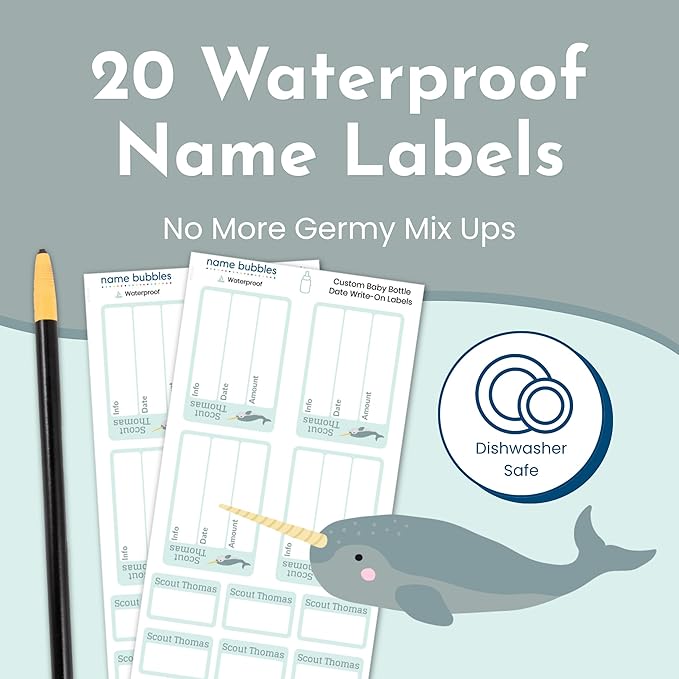 Name Bubbles - Reusable Baby Bottle Labels - Image 6