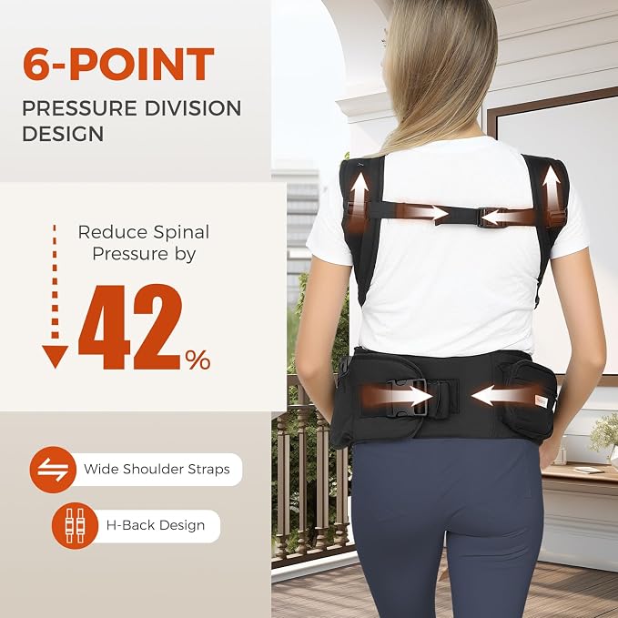 FRUITEAM Baby Carrier, Upgraded Adjustable Knob, 6-in-1 Baby Carrier Newborn to - Image 8