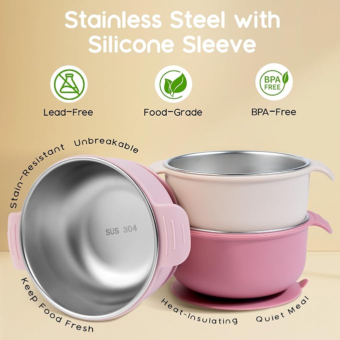 Bella’s Friends Stainless Steel and Silicone Baby Bowls - Image 5