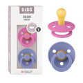 BIBS Pacifiers Colour Collection | Natural Rubber Baby Pacifier | Set of 2 by BIBS