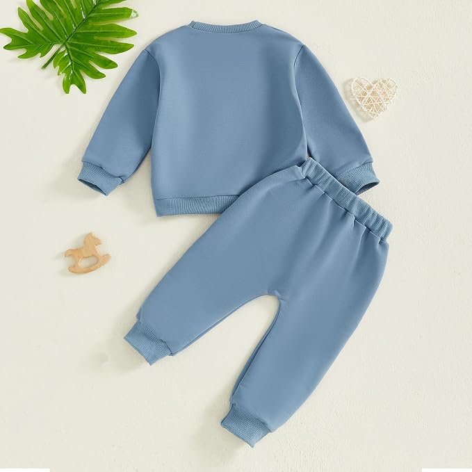 Nyapruwe Toddler Baby Boy Fall Outfit Funny Print Long Sleeve Sweatshirt - Image 8