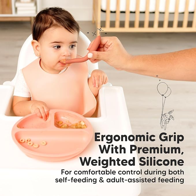 KeaBabies Silicone Baby Spoons, Self Feeding 6-12 months - Image 5
