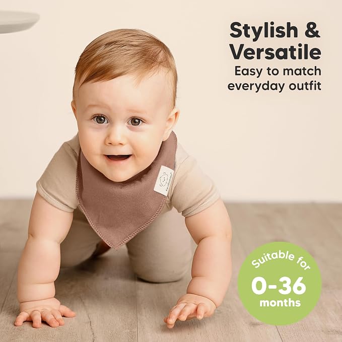 8-Pack Organic Baby Bandana Bibs - Image 4
