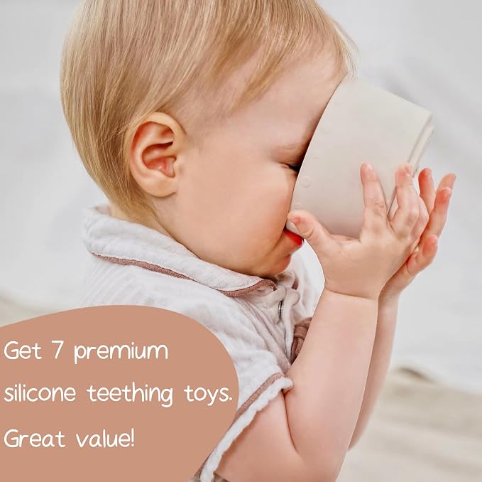 Moonkie Stacking Cups Toy, Fun Educational Baby Toys Silicone Soft Teething Toy - Image 5