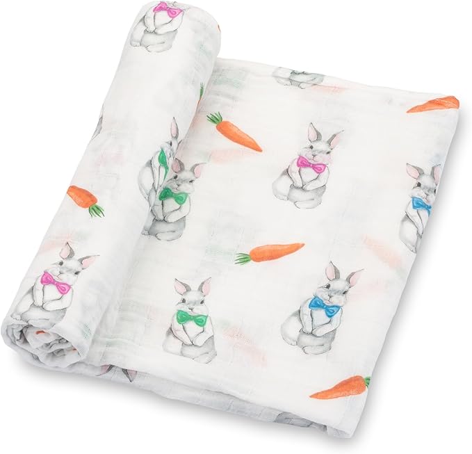 LollyBanks Swaddle Blanket, 100% Cotton Muslin Swaddle Blankets, Neutral by LollyBanks