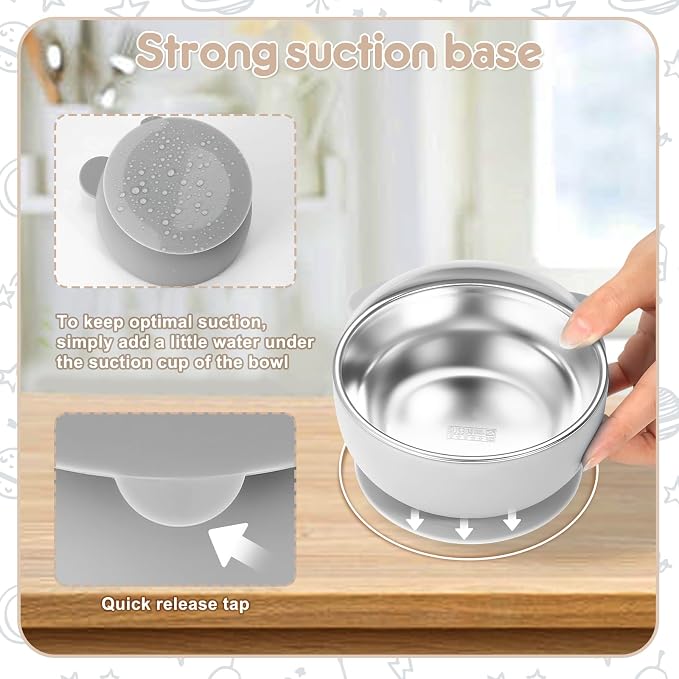 4 Pack Stainless Steel Baby Bowls - Image 6