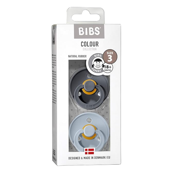 BIBS Pacifiers Colour Collection | Natural Rubber Baby Pacifier | Set of 2 - Image 3
