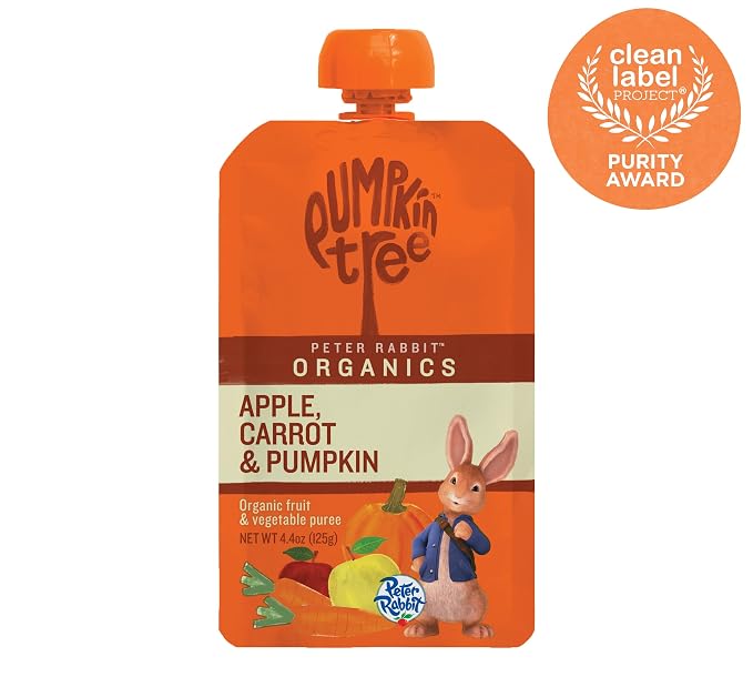 Pumpkin Tree Peter Rabbit Organics Apple, Carrot and Pumpkin Puree, 4.4 Ounce - Image 9