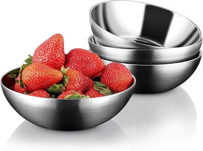Stainless Steel Bowls for Kids, 18/8 Stainless Steel Toddler Bowl, Durable & by Miusco