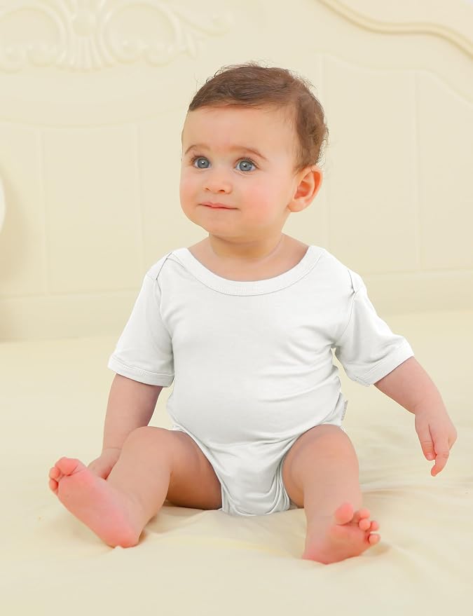 Jimonda Baby Bodysuits Rayon from Bamboo Short Sleeve Baby Boys Girls Rompers - Image 3