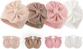 BQUBO Newborn Baby Hats Mittens Set Hospital Hat Beanie Infant Bow Hats Baby by DRESHOW