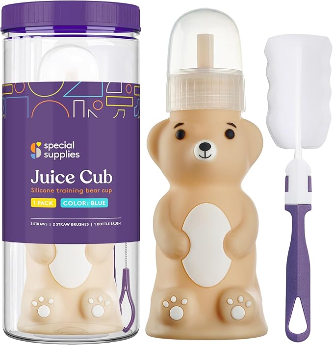Special Supplies Honey Bear Straw Cup Long Straws, Squeezable Therapy and by SpecialSupplies