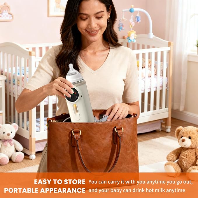 Portable Baby Bottle Warmer Precise Temperature Control via Display Accurate - Image 3