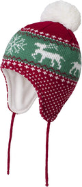 LANGZHEN Toddler Kids Infant Winter Hat, Earflap Knit Warm Cap Fleece Lined by LANGZHEN