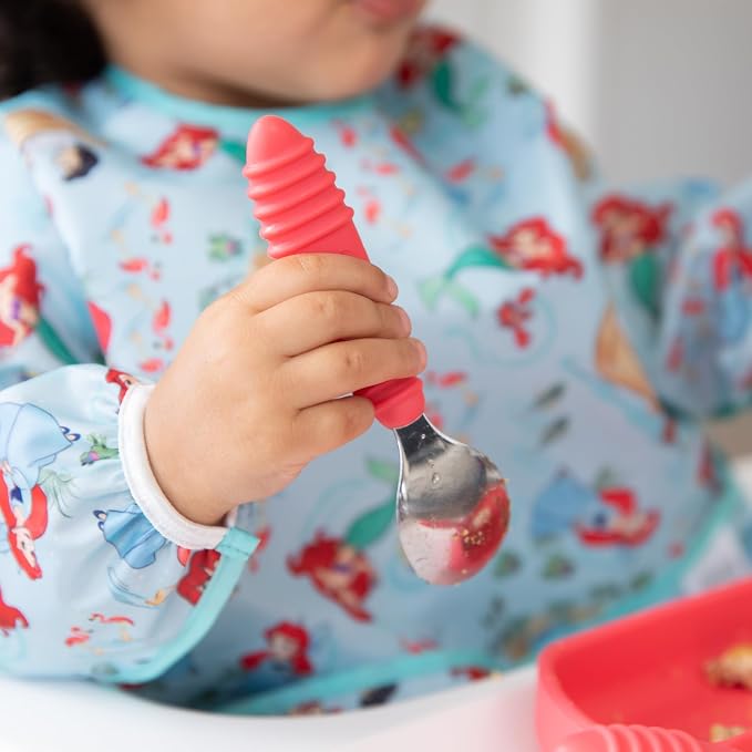 Bumkins Toddler Utensils, Kids Size Fork and Spoon Set, Silicone and - Image 5