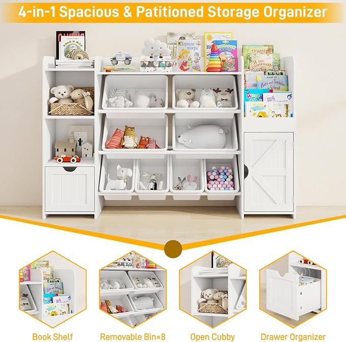 Vabches 55" Large Kids Toy Organizer - Image 4