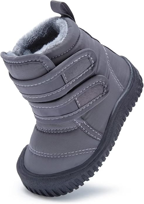 BMCiTYBM Toddler Baby Snow Boots Winter Shoes Boys Girls Cold Weather Baby Faux - Image 3