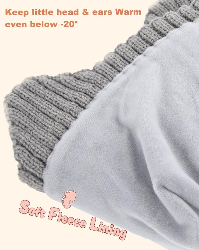 Baby Beanie Fleece Lined Toddler Winter Hat - Image 3