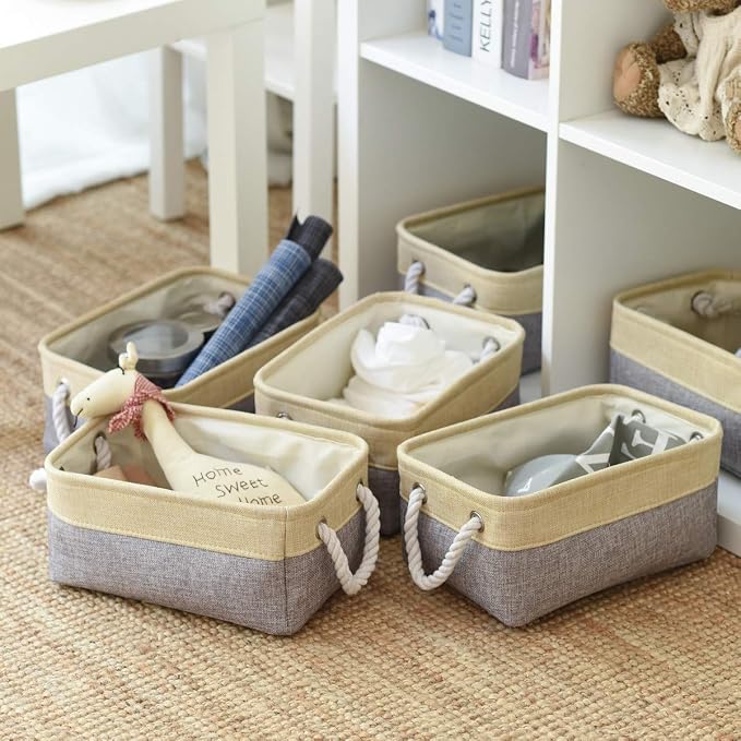 Fabric Storage Baskets for Organizing Small Baskets for Shelves, Decorative - Image 6