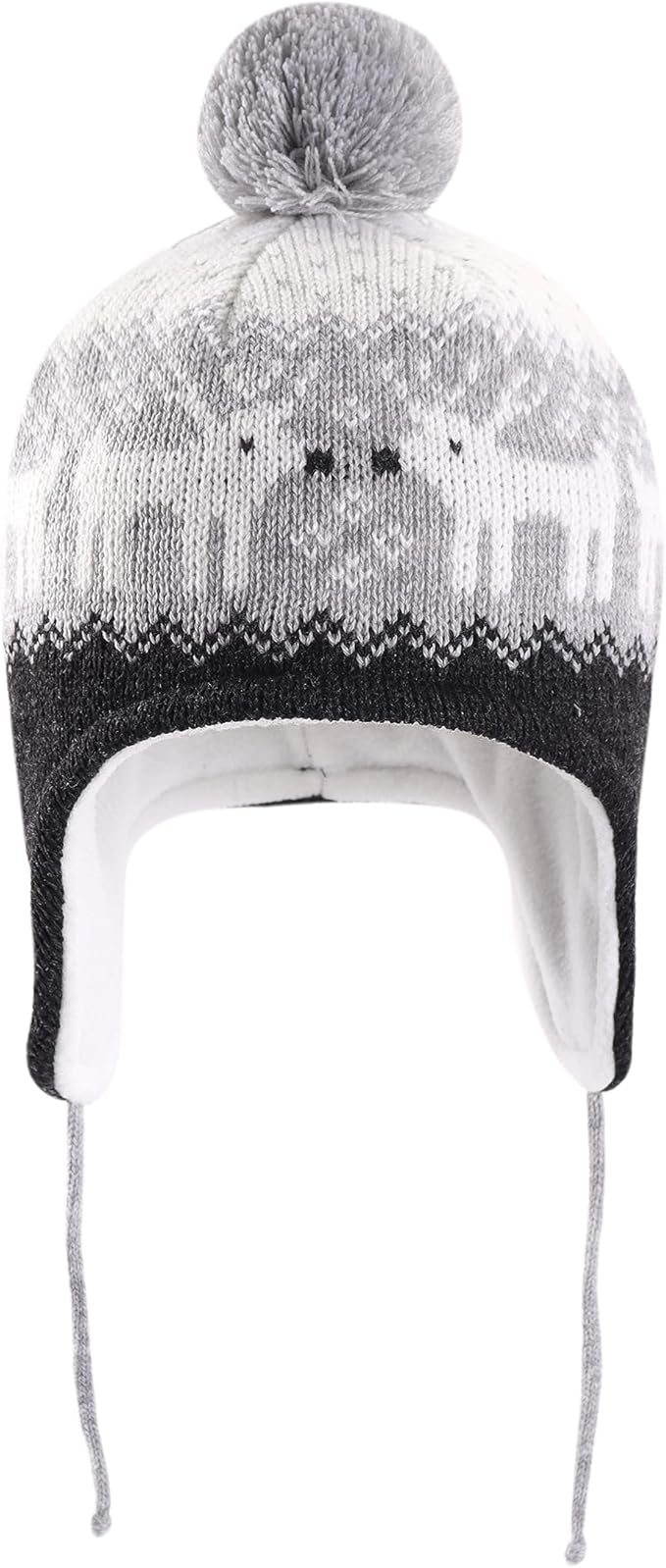 LANGZHEN Toddler Kids Infant Winter Hat, Earflap Knit Warm Cap Fleece Lined by LANGZHEN