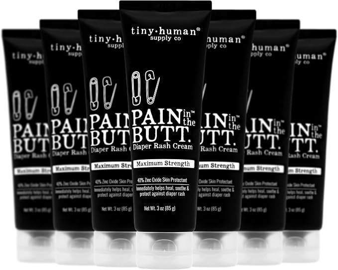 Pain in The Butt MAX Diaper Rash Cream, 40% Zinc Oxide, Natural Ingredients by TinyHumanSupplyCo