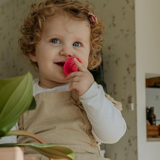 FRIGG Natural Rubber Baby Pacifier 4-Pack Rosy Romance | Made in Denmark | - Image 5