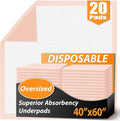 MKISS Oversized Bed Pads 40" x 60", Heavy Duty Ultra Absorbent Underpads by MKISS