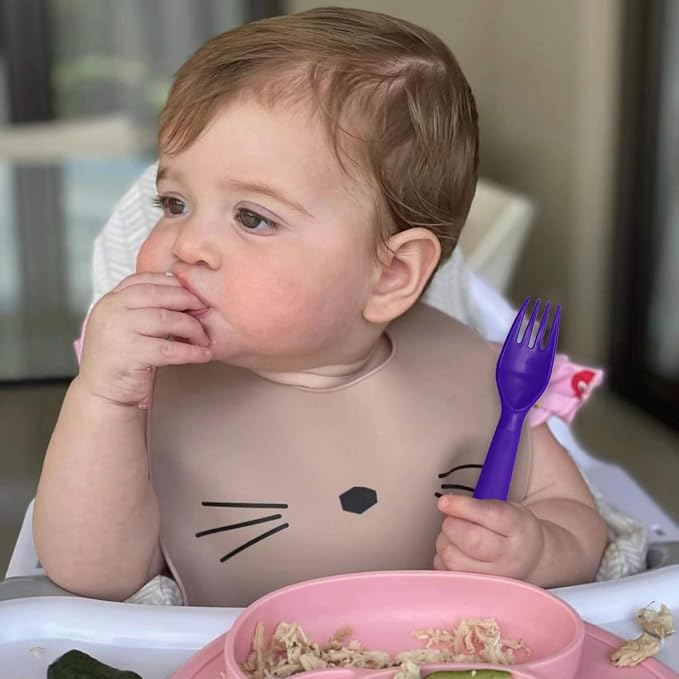 12 Pcs Kids Spoons and Forks Toddler Utensils Plastics Reusable Silverware Baby - Image 6