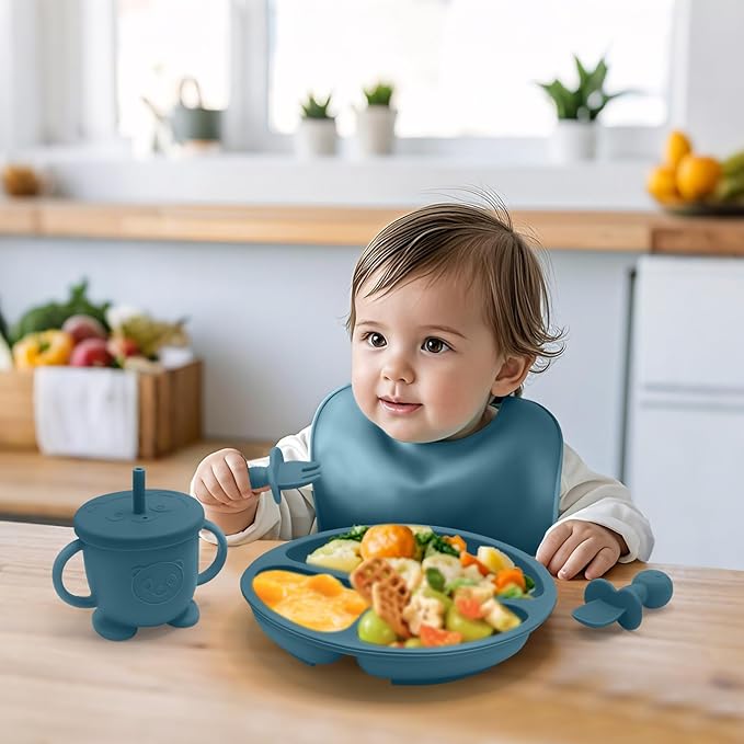 Baby Led Weaning Supplies, 17 Piece BPA-Free Silicone Feeding Set, Eating - Image 8