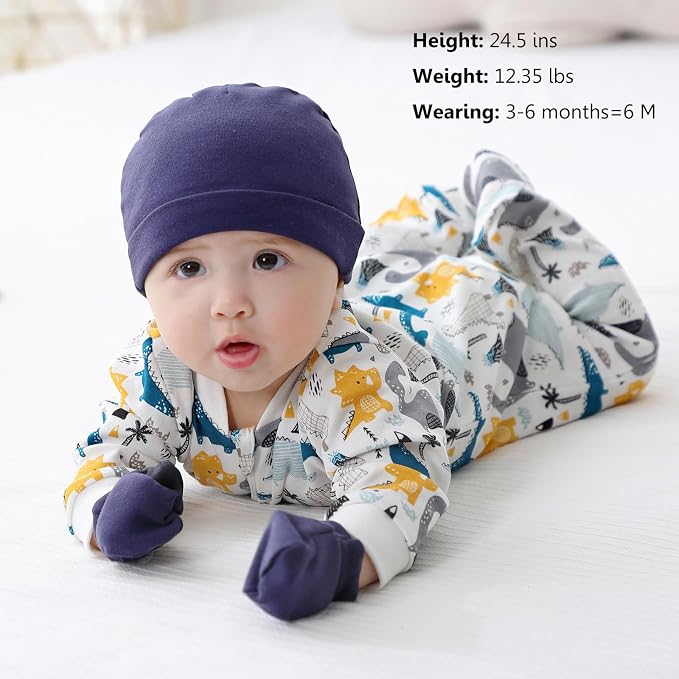 Newborn Baby 2-way Zipper Romper Cotton One-piece Jumsuit 3-pack, 0-24 Months - Image 4