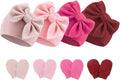 BQUBO Newborn Baby Hats Mittens Set Hospital Hat Beanie Infant Bow Hats Baby by DRESHOW