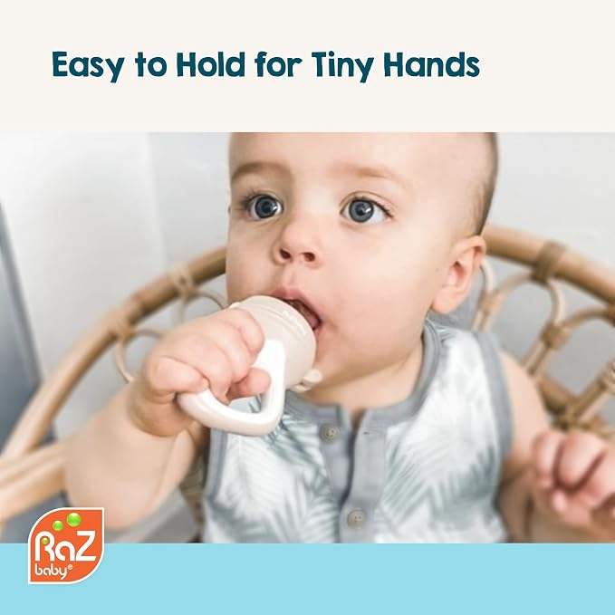 RaZbaby Baby Solids/Frozen Fruit Feeder Pacifier, Infant Teether Toy 6M+ - Image 4