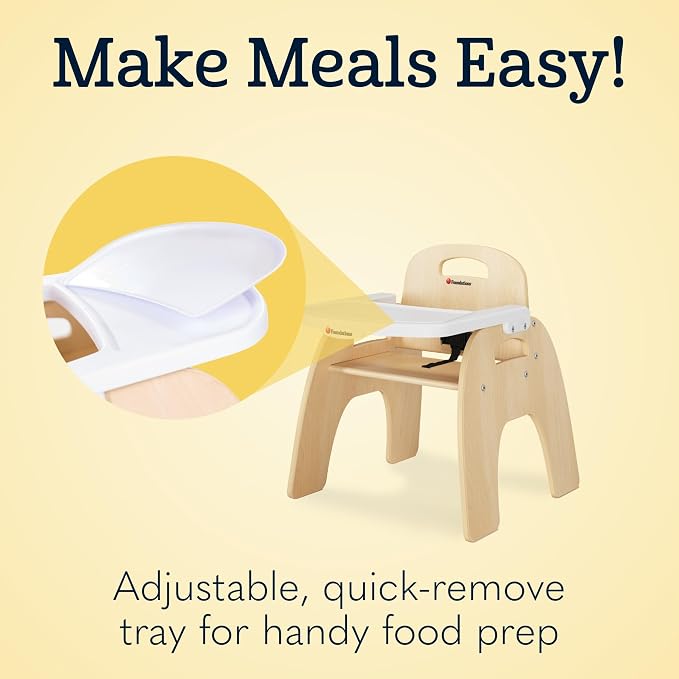 Foundations Easy Serve 7" Wood Feeding Chair - Image 4
